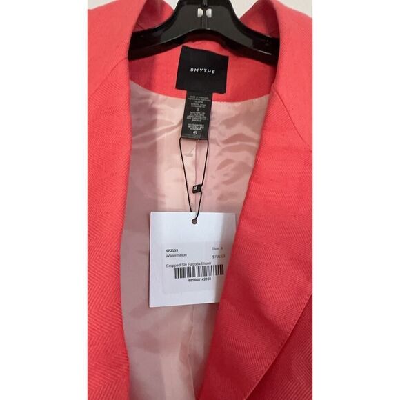 Smythe Cropped Slv Pagoda Blazer in Watermelon Small (US6) - Picture 9 of 11